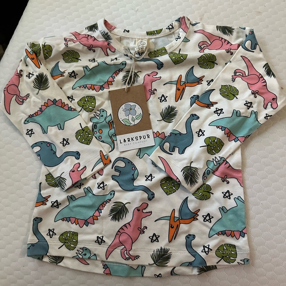 NWT Larkspur Baby Dinosaur long sleeve shirt